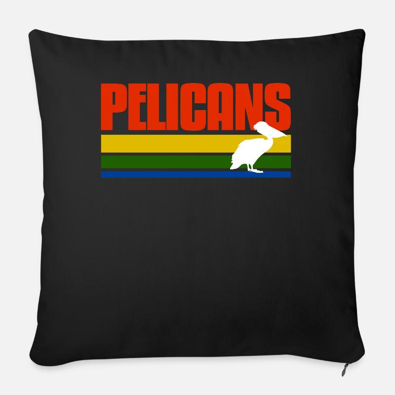 Pelicans Hipster Shirt - Sofakissenbezug 45 x 45 cm - Schwarz