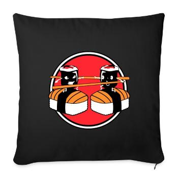 Sushi Go Rice Japan Tokyo Miso Nigiri Maki Udon - Sofa pillowcase 17,3'' x 17,3'' (45 x 45 cm) - black - Front