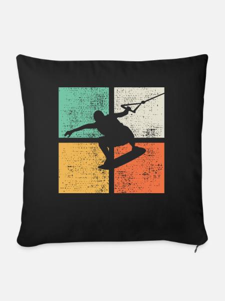 Wakeboarding Wakeboarding - Sofakissenbezug 45 x 45 cm - Schwarz