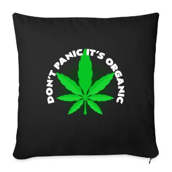 Cannabis - Sofakissenbezug 45 x 45 cm - Schwarz - Vorne