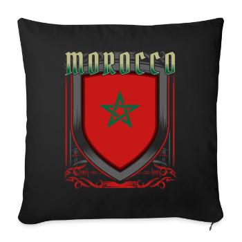 Marokko - Sofakissenbezug 45 x 45 cm - Schwarz - Vorne