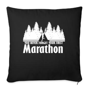 Marathon - Sofa pillowcase 17,3'' x 17,3'' (45 x 45 cm) - black - Front