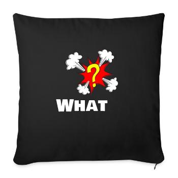 Quel cadeau cool point d'interrogation - Housse de coussin décorative 45 x 45 cm - noir - Devant