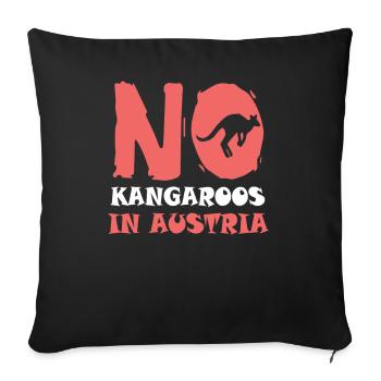 Pas de kangourous en Autriche - Housse de coussin décorative 45 x 45 cm - noir - Devant