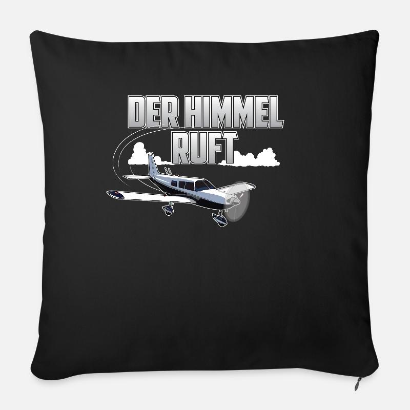 Der Himmel ruft - Sofakissenbezug 45 x 45 cm - Schwarz