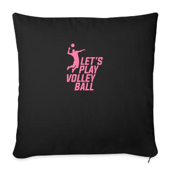 Volleyballer volleyball dames Volleyballer Volleyball - Housse de coussin décorative 45 x 45 cm - noir - Devant