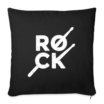 Motif rock cool - Housse de coussin décorative 45 x 45 cm - noir - Devant