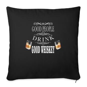 Whiskey - Sofa pillowcase 17,3'' x 17,3'' (45 x 45 cm) - black - Front