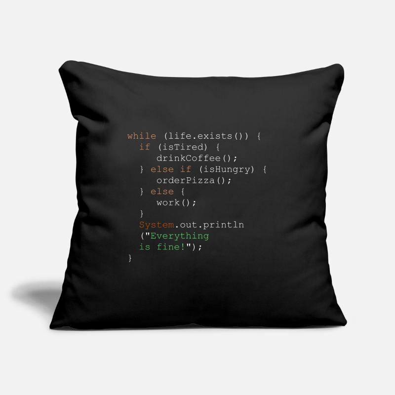 Programmation, programmeur et code de programme Housse de coussin décorative 45 x 45 cm
