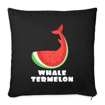 watermelon - Sofa pillowcase 17,3'' x 17,3'' (45 x 45 cm) - black - Front