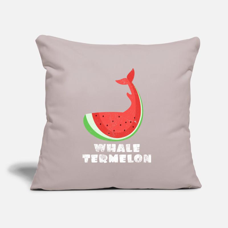 Idée de cadeau d'art abstrait de baleine de pastèque Housse de coussin décorative 45 x 45 cm