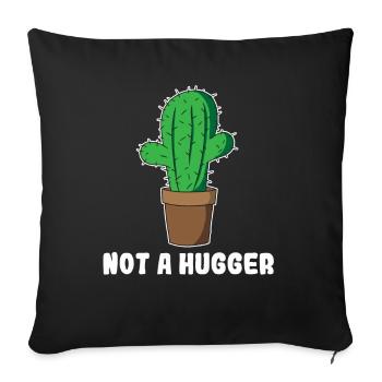 Cactus Cactus Hug Cactus Family Gift - Sofa pillowcase 17,3'' x 17,3'' (45 x 45 cm) - black - Front