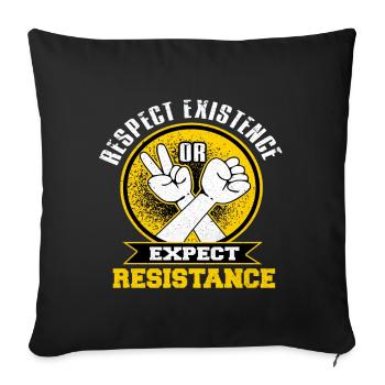 Communisme - Housse de coussin décorative 45 x 45 cm - noir - Devant