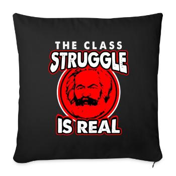 Kommunismus Lenin Marx Klassenkampf Sozial - Sofakissenbezug 45 x 45 cm - Schwarz - Vorne