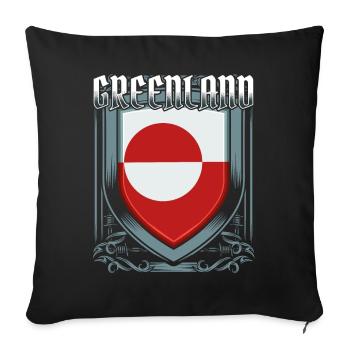 Greenland - Sofa pillowcase 17,3'' x 17,3'' (45 x 45 cm) - black - Front
