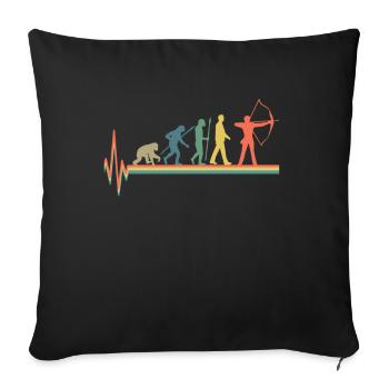 Battement de coeur Evolution Archery Archery - Housse de coussin décorative 45 x 45 cm - noir - Devant