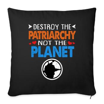Jour de la Terre - Housse de coussin décorative 45 x 45 cm - noir - Devant
