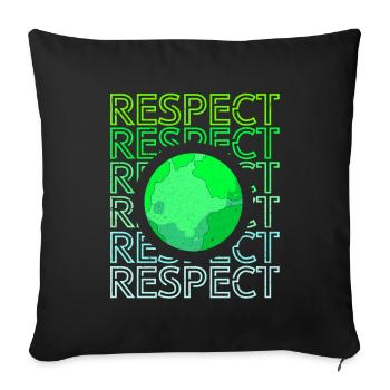 Earth Day - Sofa pillowcase 17,3'' x 17,3'' (45 x 45 cm) - black - Front