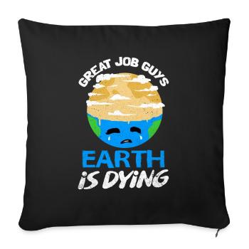 Jour de la Terre - Housse de coussin décorative 45 x 45 cm - noir - Devant