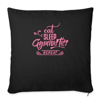 Turner Gymnast Gymnastics Gymnastics Gymnast - Sofa pillowcase 17,3'' x 17,3'' (45 x 45 cm) - black - Front