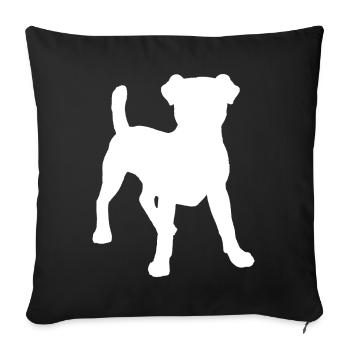 Jack Russell - Sofa pillowcase 17,3'' x 17,3'' (45 x 45 cm) - black - Front