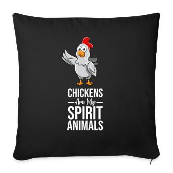 Chicken Whisperer Chicken Farmer Chicken Rooster Gift - Sofa pillowcase 17,3'' x 17,3'' (45 x 45 cm) - black - Front