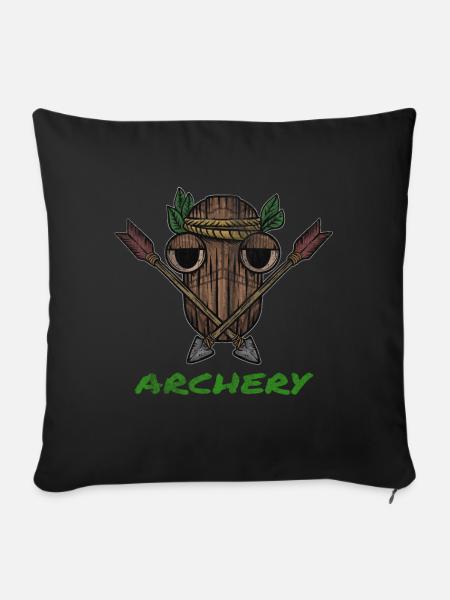 Pfeil und Bogenschiessen Armbrust Geschenk - Sofakissenbezug 45 x 45 cm - Schwarz