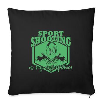 Tir sportif - Housse de coussin décorative 45 x 45 cm - noir - Devant