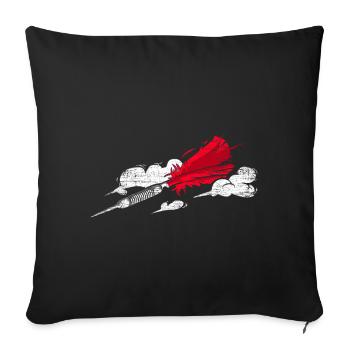 Darts arrow gift - Sofa pillowcase 17,3'' x 17,3'' (45 x 45 cm) - black - Front