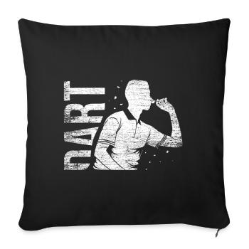 Darts Gift - Sofa pillowcase 17,3'' x 17,3'' (45 x 45 cm) - black - Front
