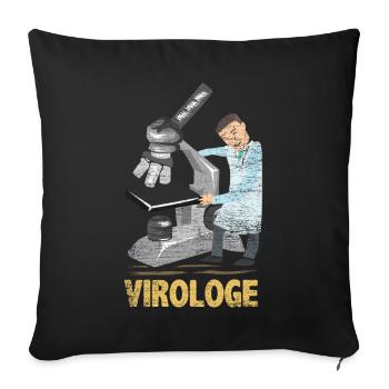 Virologe Arzt Geschenk - Sofakissenbezug 45 x 45 cm - Schwarz - Vorne