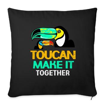 Tukan - Housse de coussin décorative 45 x 45 cm - noir - Devant