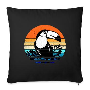 Toucan - Sofa pillowcase 17,3'' x 17,3'' (45 x 45 cm) - black - Front