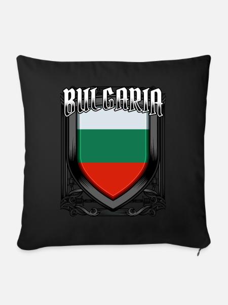 Bulgarisch Wappen Republik Bulgarien Geschenkidee - Sofakissenbezug 45 x 45 cm - Schwarz