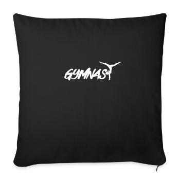 Gymnaste gymnaste gymnastique gymnaste gymnaste - Housse de coussin décorative 45 x 45 cm - noir - Devant