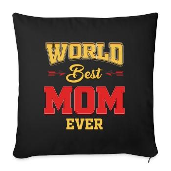 Mother's Day World - Sofa pillowcase 17,3'' x 17,3'' (45 x 45 cm) - black - Front