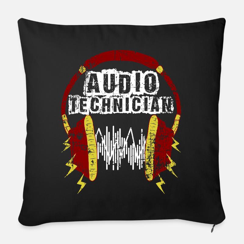 Ton Techniker Audio Techniker Musik - Sofakissenbezug 45 x 45 cm - Schwarz