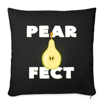 poire - Housse de coussin décorative 45 x 45 cm - noir - Devant