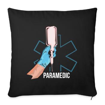 Emergency medic paramedic gift - Sofa pillowcase 17,3'' x 17,3'' (45 x 45 cm) - black - Front