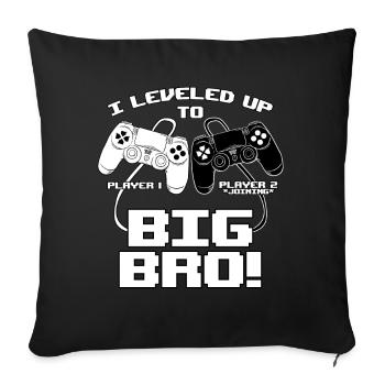 J'ai nivelé à Big Bro - Housse de coussin décorative 45 x 45 cm - noir - Devant