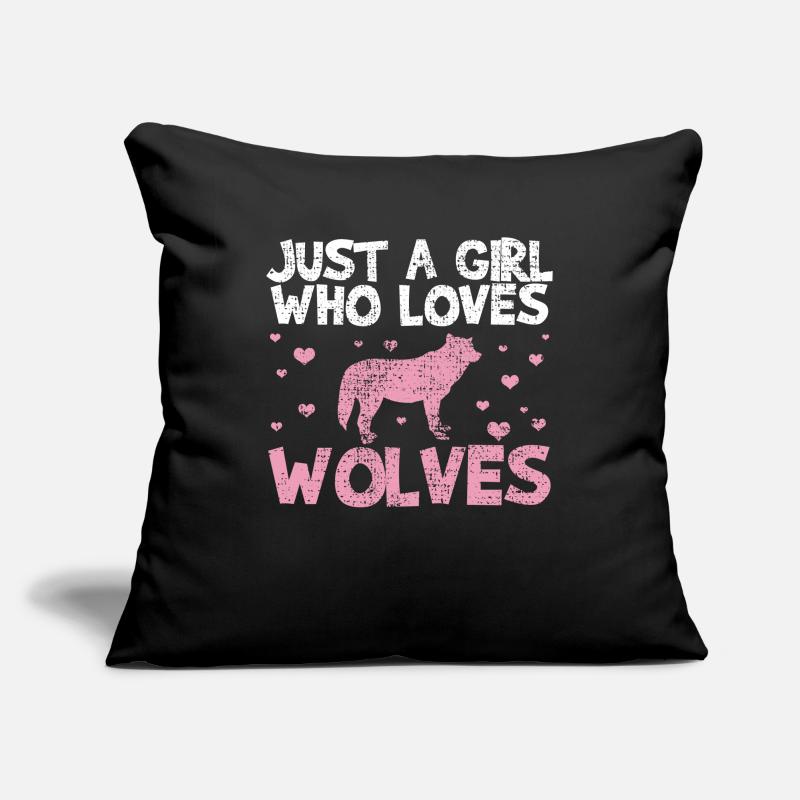 Wolf der Wolf Sofakissenbezug 45 x 45 cm