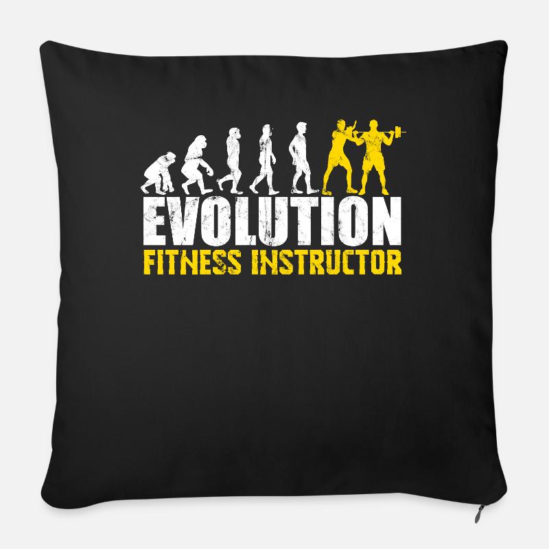 Personal Trainer Fitnesstrainer Evolution - Sofakissenbezug 45 x 45 cm - Schwarz