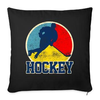 Eishockey Eishockey Eishockey - Sofakissenbezug 45 x 45 cm - Schwarz - Vorne