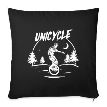 unicycle - Sofa pillowcase 17,3'' x 17,3'' (45 x 45 cm) - black - Front