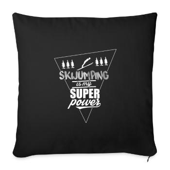 Ski jumping - Sofa pillowcase 17,3'' x 17,3'' (45 x 45 cm) - black - Front
