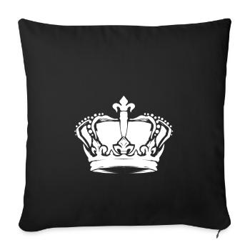 Couronne - Housse de coussin décorative 45 x 45 cm - noir - Devant