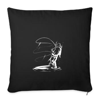 Pêcheurs - Housse de coussin décorative 45 x 45 cm - noir - Devant