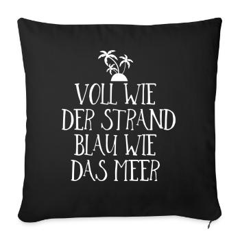 Sommer Sonne Strand Sommerurlaub T-Shirt - Sofakissenbezug 45 x 45 cm - Schwarz - Vorne