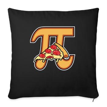 Pizza Pi math - Sofa pillowcase 17,3'' x 17,3'' (45 x 45 cm) - black - Front