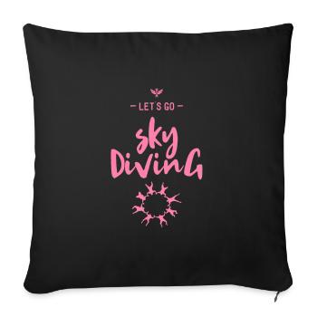 Skydive - Housse de coussin décorative 45 x 45 cm - noir - Devant